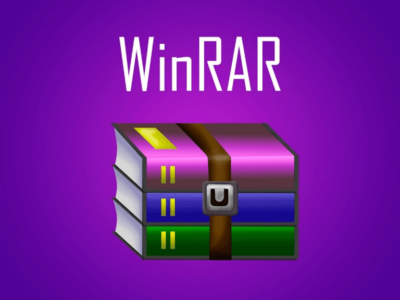 Een achtergrond met het woord WinRAR.